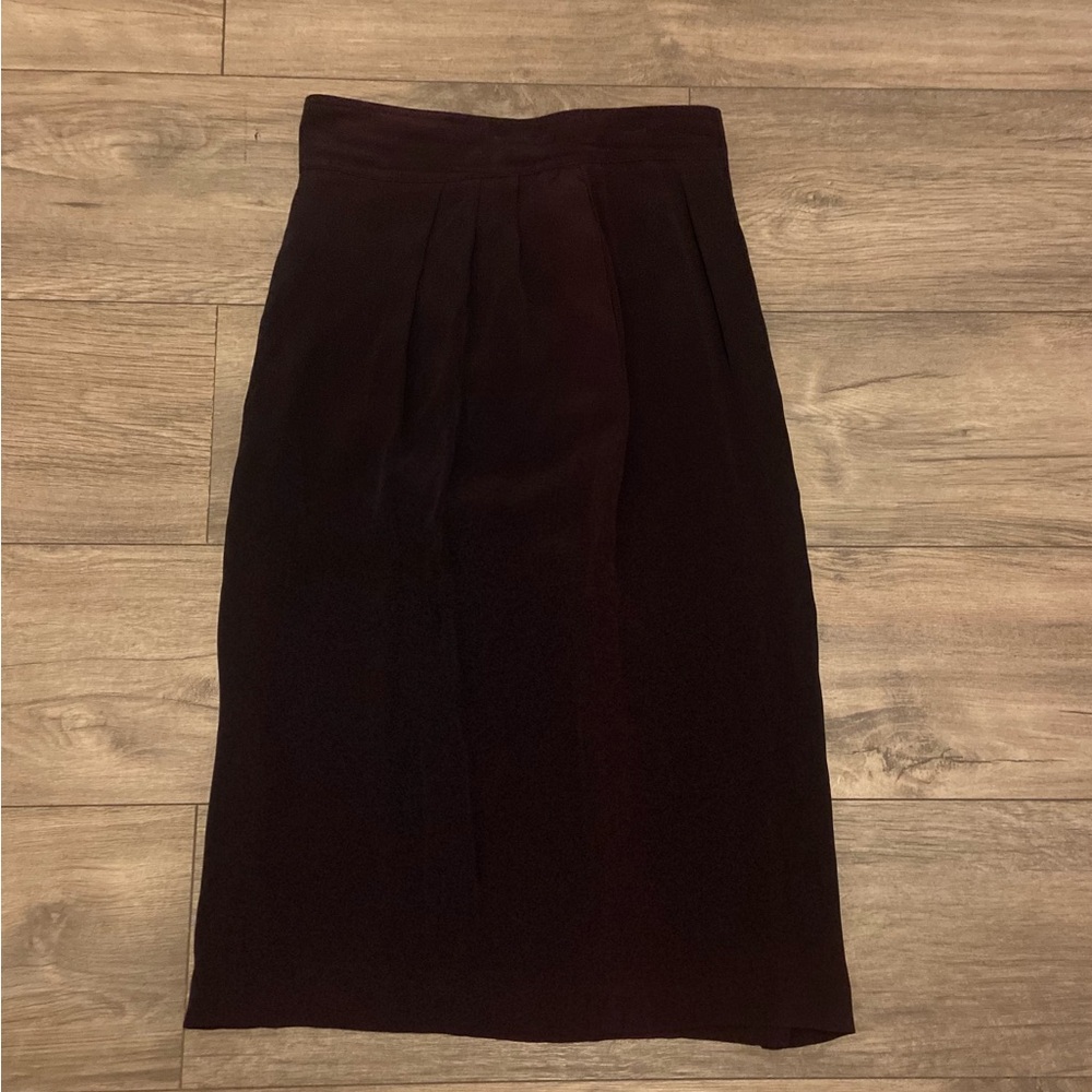 Prophecy Petites Burgundy Pencil Skirt w/ Pockets  - Petite Size 6
